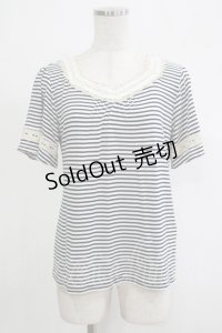 axes femme / ハシゴレース使いインナープルオーバー L オフ/ネイビー H-25-11-19-052-AX-TO-NS-ZH