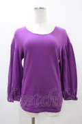 Emily Temple cute / リボンスリーブカットソー  パープル H-25-11-19-1037-ET-TO-KB-ZH
