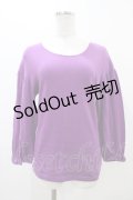 Emily Temple cute / リボンスリーブカットソー  パープル H-25-11-19-1037-ET-TO-KB-ZH