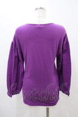 画像2: Emily Temple cute / リボンスリーブカットソー  パープル H-25-11-19-1037-ET-TO-KB-ZH