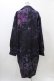 画像2: NieR Clothing / 総柄ロングジャケット  ブラック×パープル H-25-11-19-1038-PU-JA-KB-ZH (2)