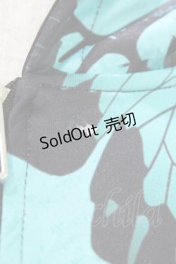 画像3: NieR Clothing / 総柄ZIP半袖パーカー  グリーン H-25-11-19-1039-PU-TO-KB-ZH