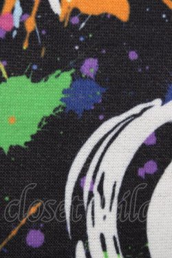 画像3: NieR Clothing / 総柄半袖プルパーカー  ブラック H-25-11-19-1042-PU-TO-KB-ZH