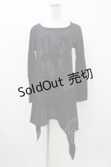 STIGMATA / アシメロングカットソー  ブラック H-25-11-19-1045-GO-TO-KB-ZH