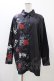 画像1: NieR Clothing / プリント切替シャツ  ブラック H-25-11-19-1046-PU-BL-KB-ZH (1)