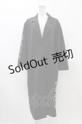 NieR Clothing / 刺繍ロングジャケット  ブラック H-25-11-19-1050-PU-JA-KB-ZH