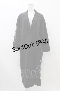 NieR Clothing / 刺繍ロングジャケット  ブラック H-25-11-19-1050-PU-JA-KB-ZH