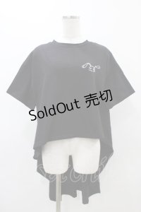 NieR Clothing / フィッシュテール風ロングT  黒 H-25-11-19-1051-PU-TO-KB-ZH