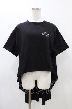 画像1: NieR Clothing / フィッシュテール風ロングT  黒 H-25-11-19-1051-PU-TO-KB-ZH