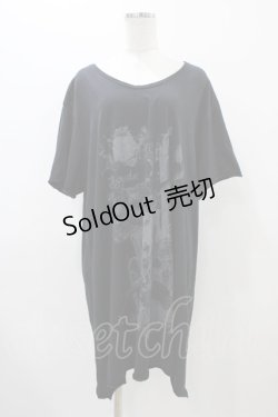 画像1: STIGMATA / プリントロングT  ブラック H-25-11-19-1052-GO-TO-KB-ZH