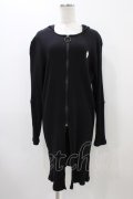 NieR Clothing / リブロングパーカー  ブラック H-25-11-19-1053-PU-TO-KB-ZH
