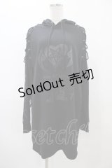 NieR Clothing / レースアッププルパーカー  ブラック H-25-11-19-1054-PU-TO-KB-ZH