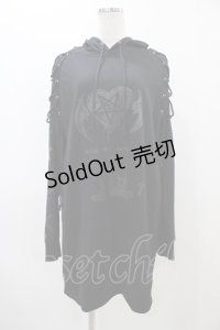 NieR Clothing / レースアッププルパーカー  ブラック H-25-11-19-1054-PU-TO-KB-ZH