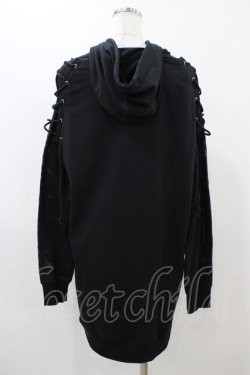 画像2: NieR Clothing / レースアッププルパーカー  ブラック H-25-11-19-1054-PU-TO-KB-ZH