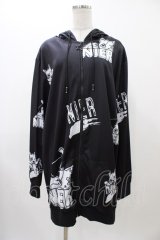 NieR Clothing / 総柄ZIPパーカー  ブラック H-25-11-19-1056-PU-TO-KB-ZH