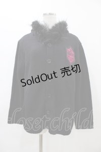 ALGONQUINS / ファーフードニットカーディガン  ブラック H-25-11-19-1057-AL-TO-KB-ZH