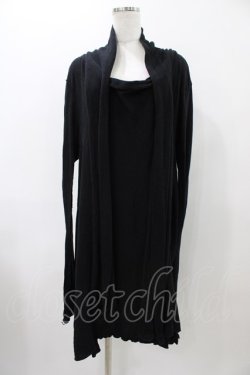 画像1: alice auaa / コットンニットロングワンピース 1（メンズサイズ） ブラック H-25-11-19-1010-AA-OP-KB-ZH