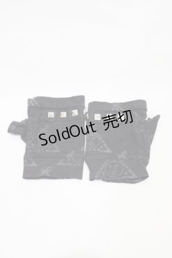 画像1: h.NAOTO / フィンガーレスグローブ  ブラック H-25-11-19-1002-HN-ZA-KB-ZH