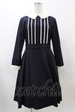 画像1: Jane Marple / ビンテージポプリンのドミトリードレス  ネイビー H-25-11-19-1014-JM-OP-KB-ZH