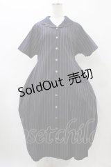Jane Marple Dans Le Salon / ミニセーラーカラーのストライプワンピース  ネイビー H-25-11-19-1015-JM-OP-KB-ZH