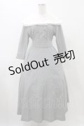 MILK / ビッグカラーlong dress  ブラックギンガム H-25-11-19-1017-ML-OP-KB-ZH
