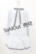 MILK / Ribbon Tieワンピース  サックス H-25-11-19-1020-ML-OP-KB-ZH