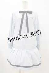 MILK / Ribbon Tieワンピース  サックス H-25-11-19-1020-ML-OP-KB-ZH