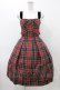 画像1: Jane Marple / タータンチェックリボンドレス  レッド H-25-11-19-1022-JM-OP-KB-ZH (1)