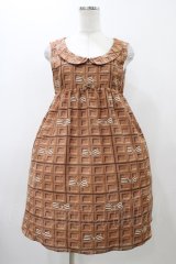 Emily Temple cute / 板チョコスリーブレスワンピース  ブラウン H-25-11-19-1023-ET-OP-KB-ZH