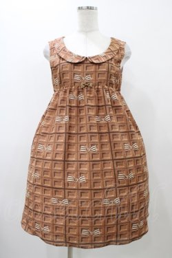 画像1: Emily Temple cute / 板チョコスリーブレスワンピース  ブラウン H-25-11-19-1023-ET-OP-KB-ZH