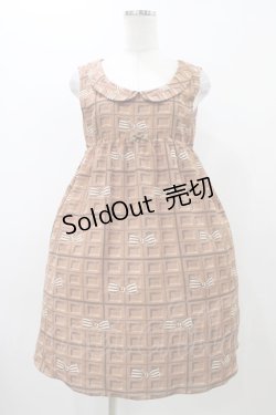 画像1: Emily Temple cute / 板チョコスリーブレスワンピース  ブラウン H-25-11-19-1023-ET-OP-KB-ZH