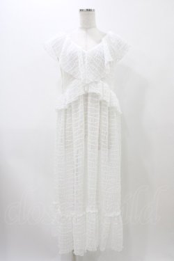 画像1: merry jenny / シアーフリルワンピース  オフホワイト H-25-11-19-1025-LO-OP-KB-ZH