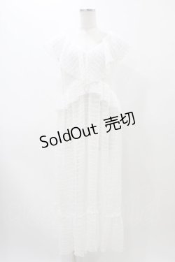 画像1: merry jenny / シアーフリルワンピース  オフホワイト H-25-11-19-1025-LO-OP-KB-ZT1201H