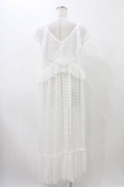 画像2: merry jenny / シアーフリルワンピース  オフホワイト H-25-11-19-1025-LO-OP-KB-ZH