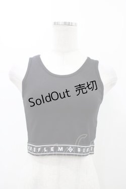 画像1: REFLEM / メッシュTEE＆ロゴリブタンクトップSET  ブラック H-25-11-19-1026-PU-TO-KB-ZT1122H