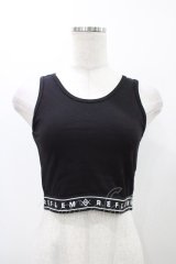 REFLEM / メッシュTEE＆ロゴリブタンクトップSET  ブラック H-25-11-19-1027-PU-TO-KB-ZT369