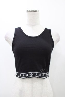 画像1: REFLEM / メッシュTEE＆ロゴリブタンクトップSET  ブラック H-25-11-19-1027-PU-TO-KB-ZH