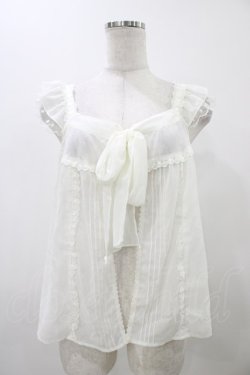 画像1: Emily Temple cute / ドビードットオーバーブラウス  オフホワイト H-25-11-19-1028-ET-BL-KB-ZH