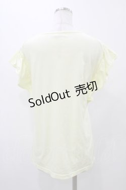 画像2: 【SALE】Emily Temple cute / ドットリボンプリントフリルノースリーブカットソー  イエロー H-25-11-19-1030-ET-TO-KB-ZT379