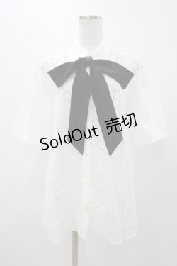 画像1: 【SALE】MILKBOY / LACY SHIRTS  ホワイト H-25-11-19-1032-MB-BL-KB-ZH