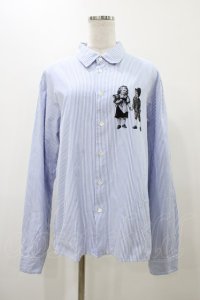 MILKBOY / ヘンゼルAndグレーテルシャツ  ストライプ(サックス) H-25-11-19-1033-MB-BL-KB-ZH