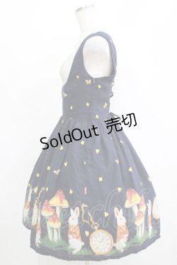 画像2: Innocent World / キノコの森の時計うさぎコルセットジャンパースカート M ネイビー H-25-11-19-001-IW-OP-NS-ZH