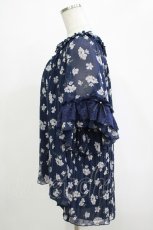 画像2: axes femme / 花柄オフショルブラウス M ネイビー H-25-11-19-054-AX-BL-NS-ZH (2)