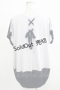 画像3: axes femme / レースボーダートップス M グレー/ネイビー H-25-11-19-055-AX-TO-NS-ZH