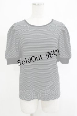 画像1: axes femme / 2WAYボーダーリブプルオーバー Free ブラック H-25-11-19-056-AX-TO-NS-ZH