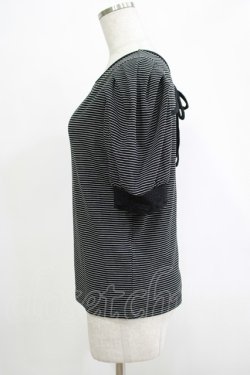 画像2: axes femme / 2WAYボーダーリブプルオーバー Free ブラック H-25-11-19-056-AX-TO-NS-ZH