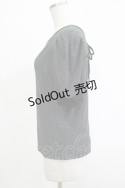 画像2: axes femme / 2WAYボーダーリブプルオーバー Free ブラック H-25-11-19-056-AX-TO-NS-ZH