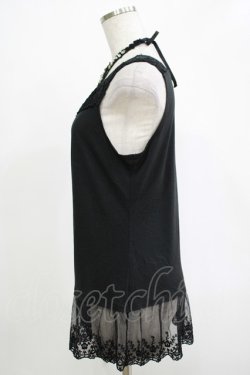 画像2: axes femme / 裾チュールタンク M ブラック H-25-11-19-057-AX-TO-NS-ZH