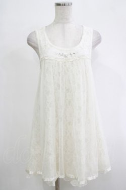 画像1: axes femme / レースチュールワンピース M オフ H-25-11-19-058-AX-TO-NS-ZH