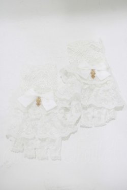 画像1: Kurumi Collaboration / レースグローブ  ホワイト H-25-11-19-063-GO-ZA-NS-ZH